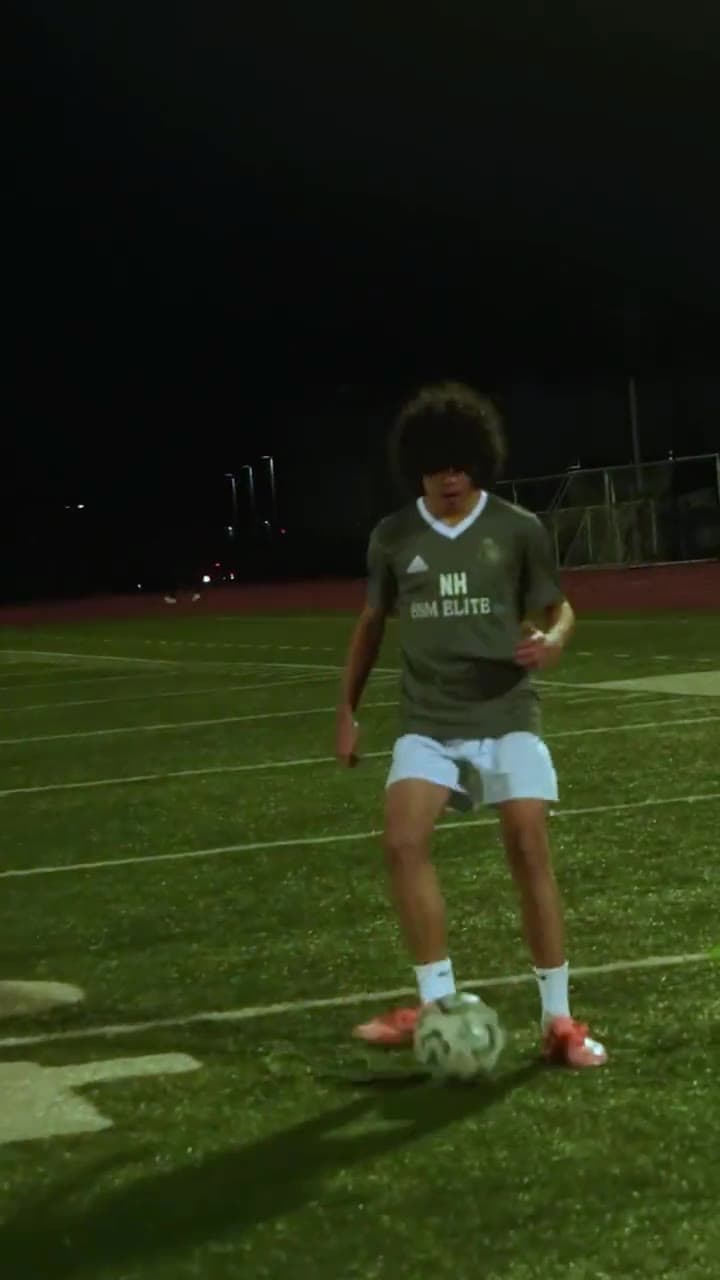BSM Elite player training at night in Palisades Park