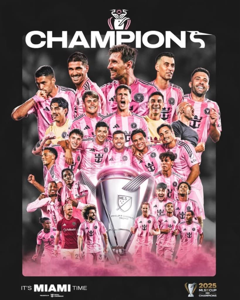 Inter Miami CF captain on the pitch in the pink home kit